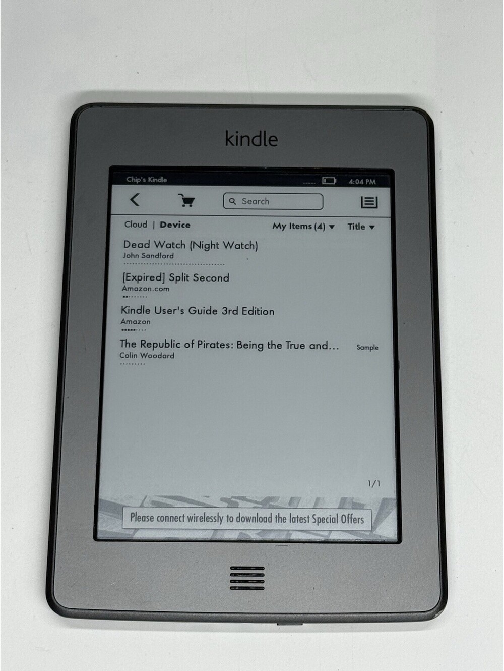 Amazon Kindle Touch 4th Gen D01200 4GB 6” Wi-Fi E-Reader